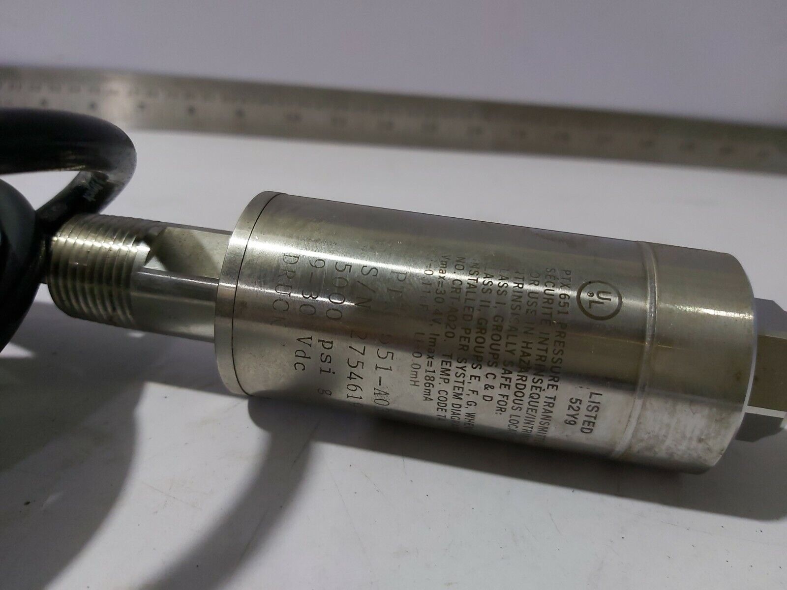 DRUCK PTX 651-A031 PRESSURE TRANSMITTER 5000PSIG 4-20MA 9-30VDC 