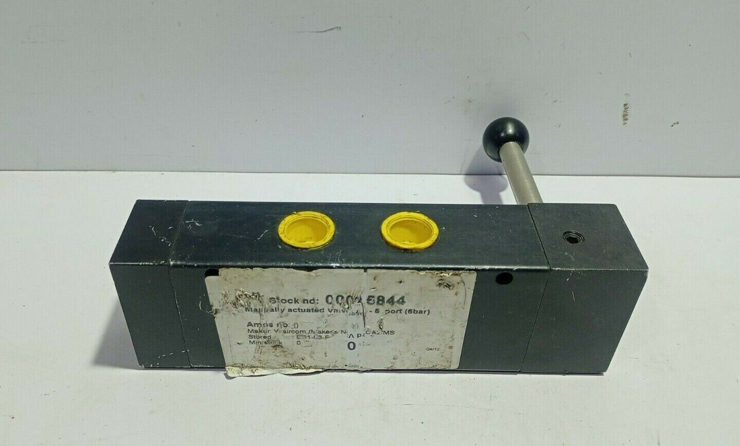 Waircom EKCA2/MS Manually Actuated Valve Max 10 Bar EKCA2MS