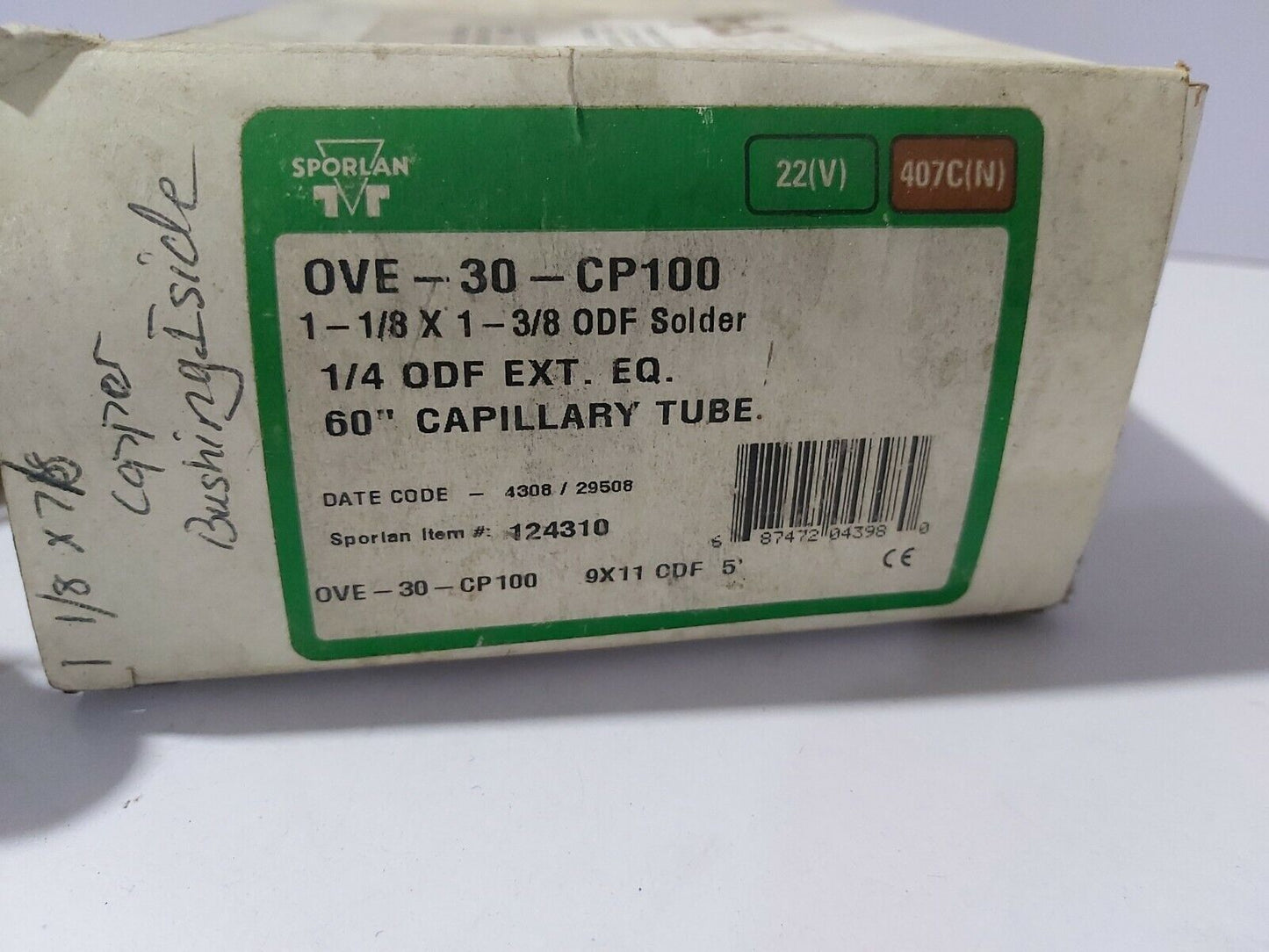 SPORLAN OVE-30-CP100  1-1/8 X1 3/8 ODF SOLDER 1/4 ODF EXT EXPANSION VALVE