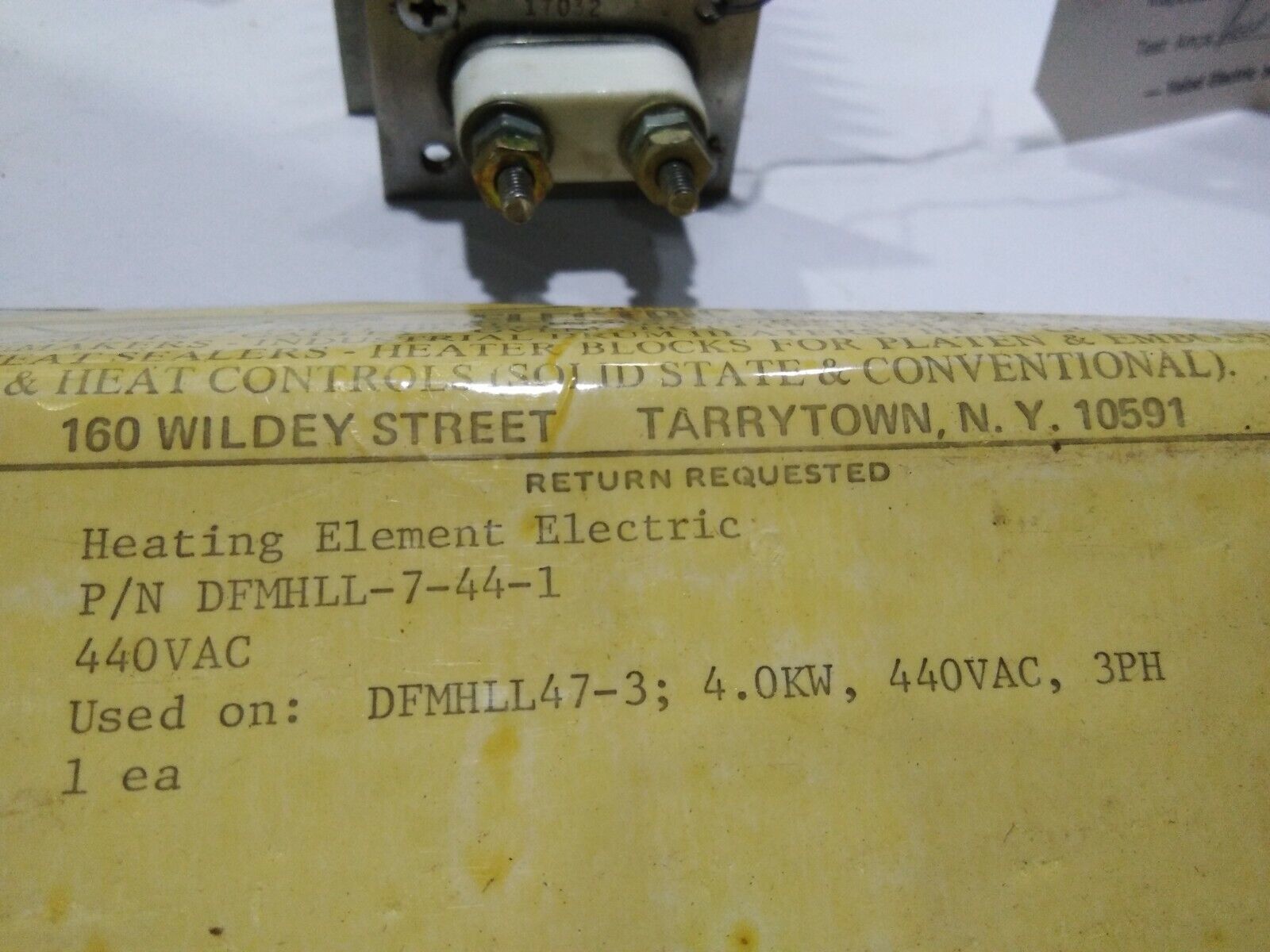 VALAD VENT DUCT/SPACE HEATER DFMHLL-7-44-1 HEATER HEATING ELEMENT 440VAC VALAD E