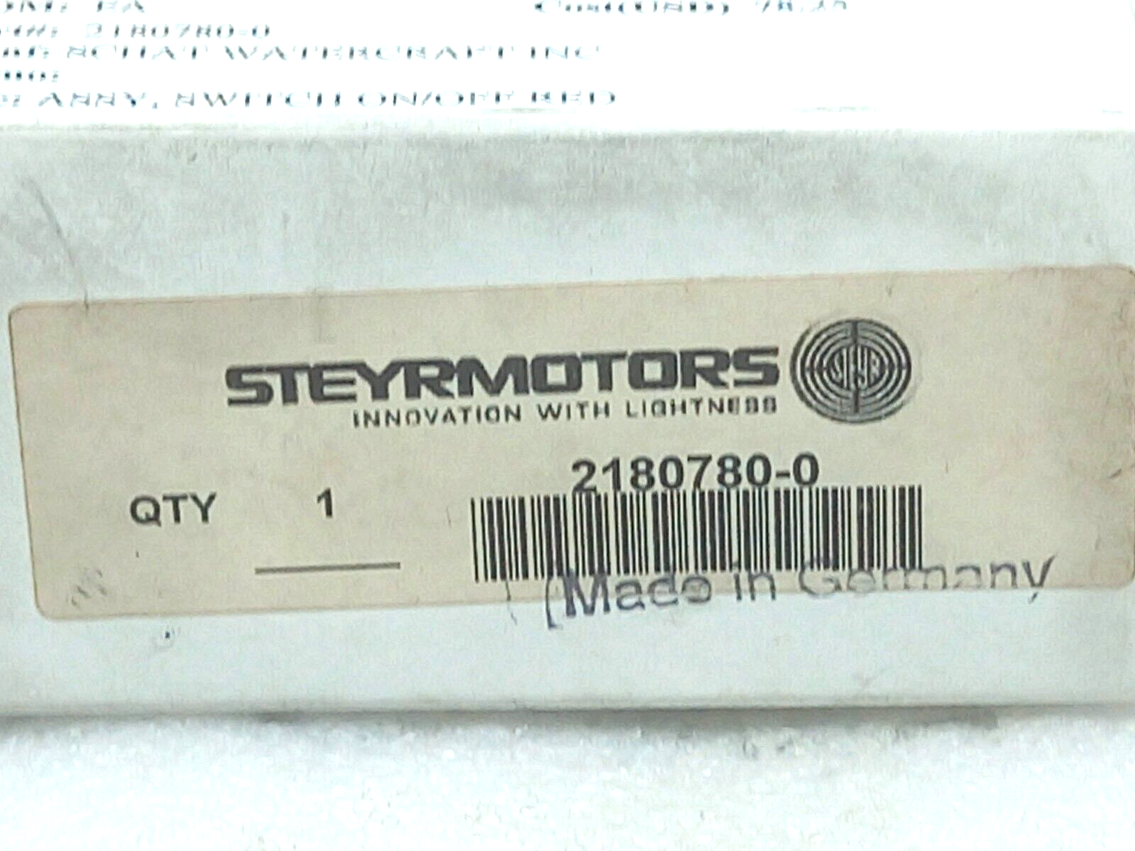Steyrmotors 2180780-0 Assy Switch On/Off Red Schlegel BFL5