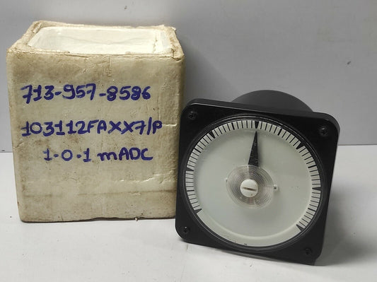 Yokogawa 103112FAXX7/P Blank Scale 1-0-1 mADC Meter 713-957-8586 Input 1-0-1 Mil