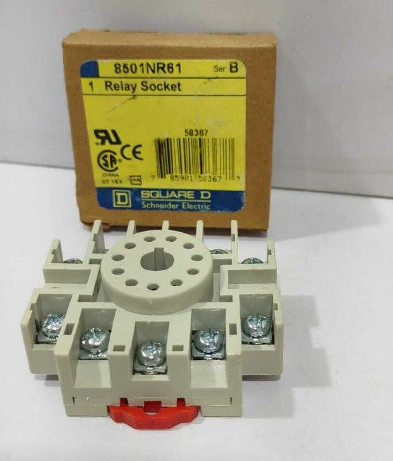 Square D 8501NR61 Ser B Relay Socket / 3-PCs Lot