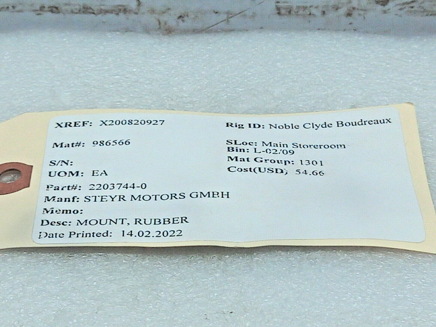 Steyr Motors 2203744-0 Rubber Mount 5PCs In Lot