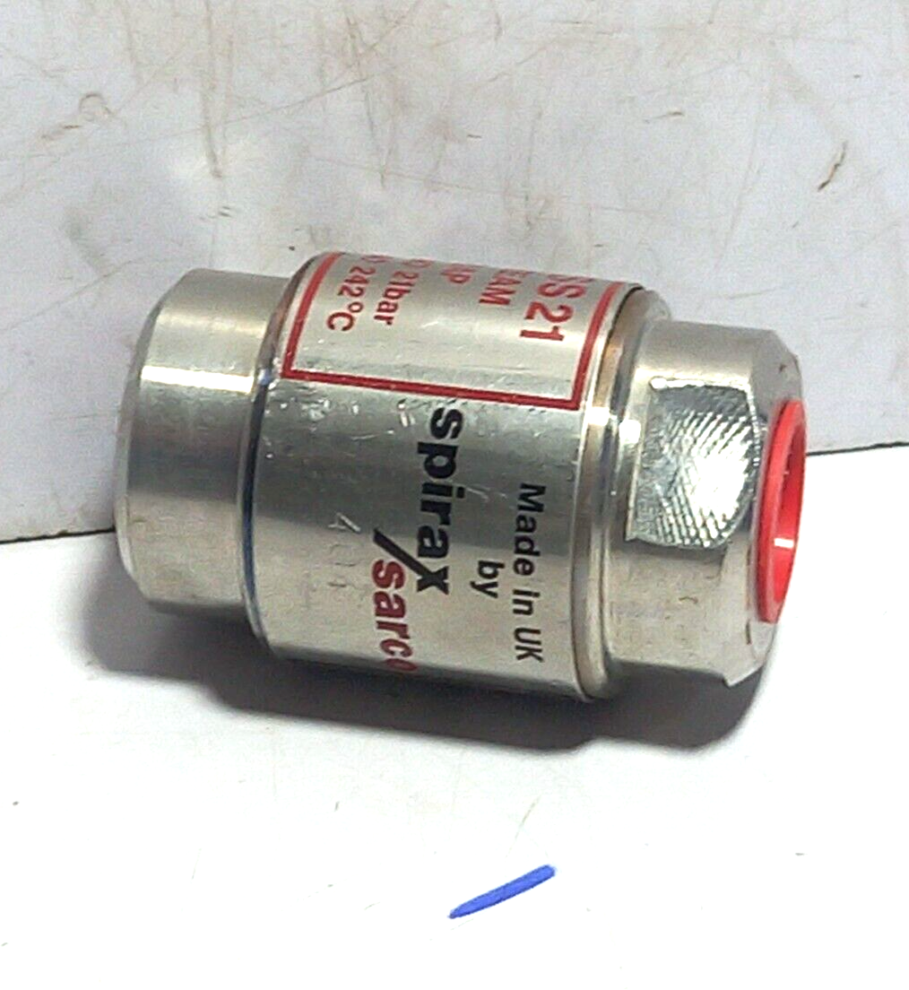 Spirax Sarco TSS 21 Steam Trap PMO 21Bar TMO 242◦C Fixed Temp. Discharge PMO 7Ba