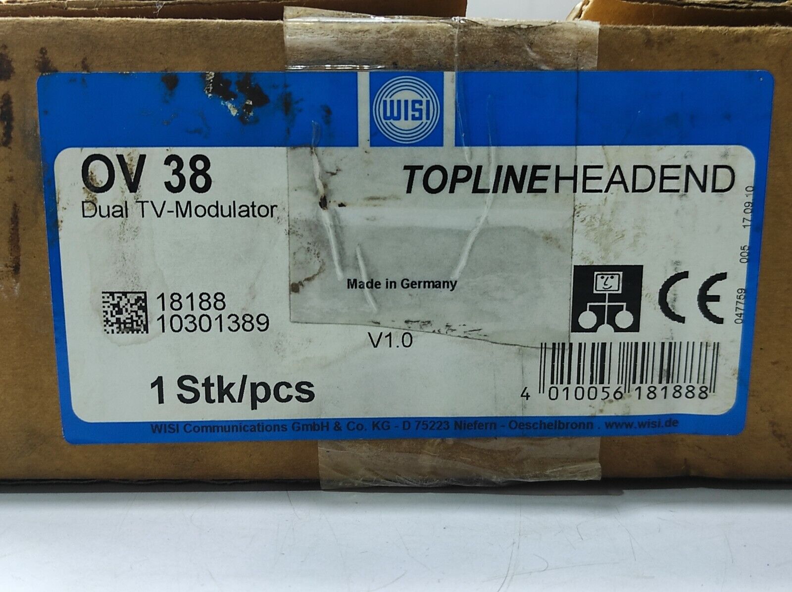 WISI OV 38 Dual TV Modulator Topline Headend