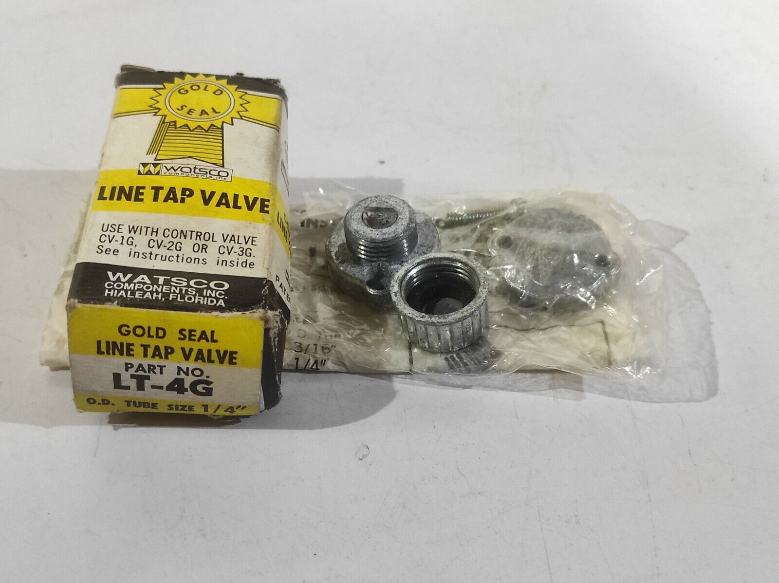 Watsco LT-4G Gold Seal Line Tap Valve O.D. Tube Size ¼” LT4G Valve Line  2pcs lo