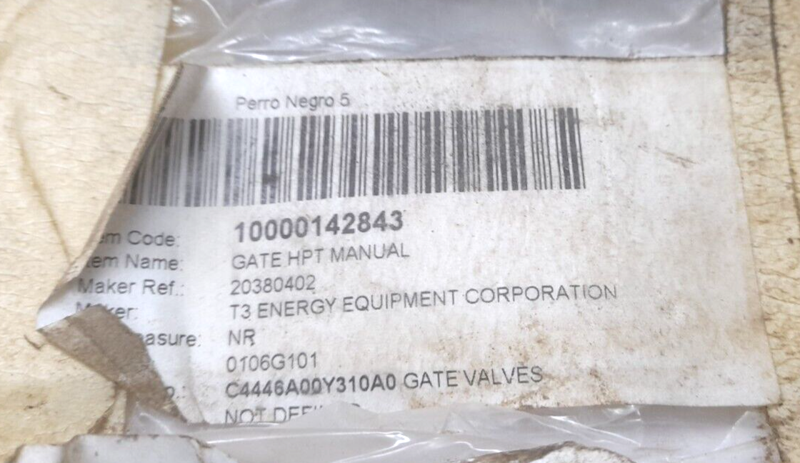 T3 Energy Equipment Corporation 20380402 Gate HPT Manual