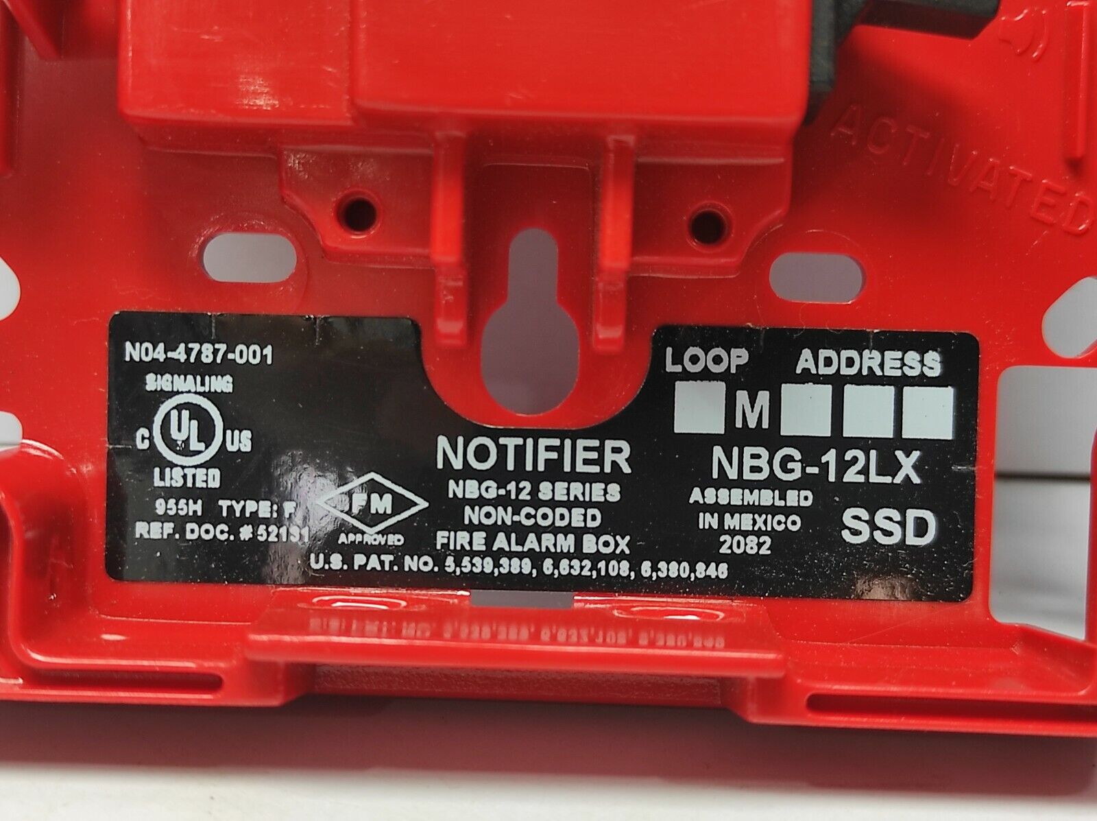 Notifier By Honeywell NBG-12LX Addressable Pull Station