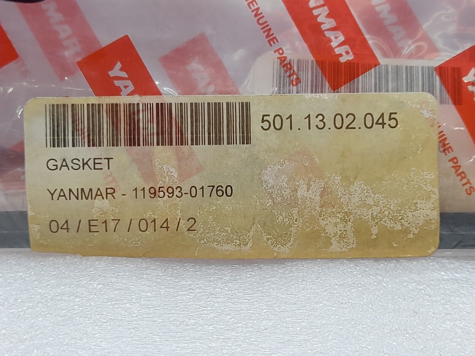 Yanmar 119593-01760 Gasket 11959301760