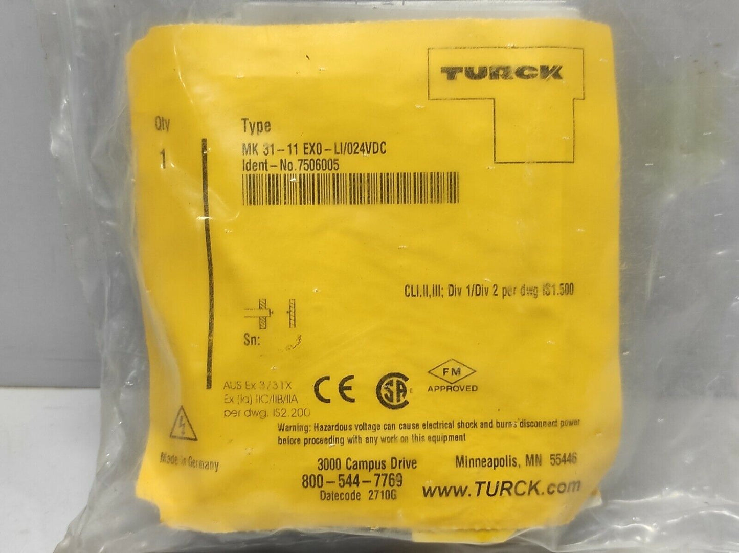 Turck MK 31-11 EX0-LI/024VDC 7506005 Signal Converter