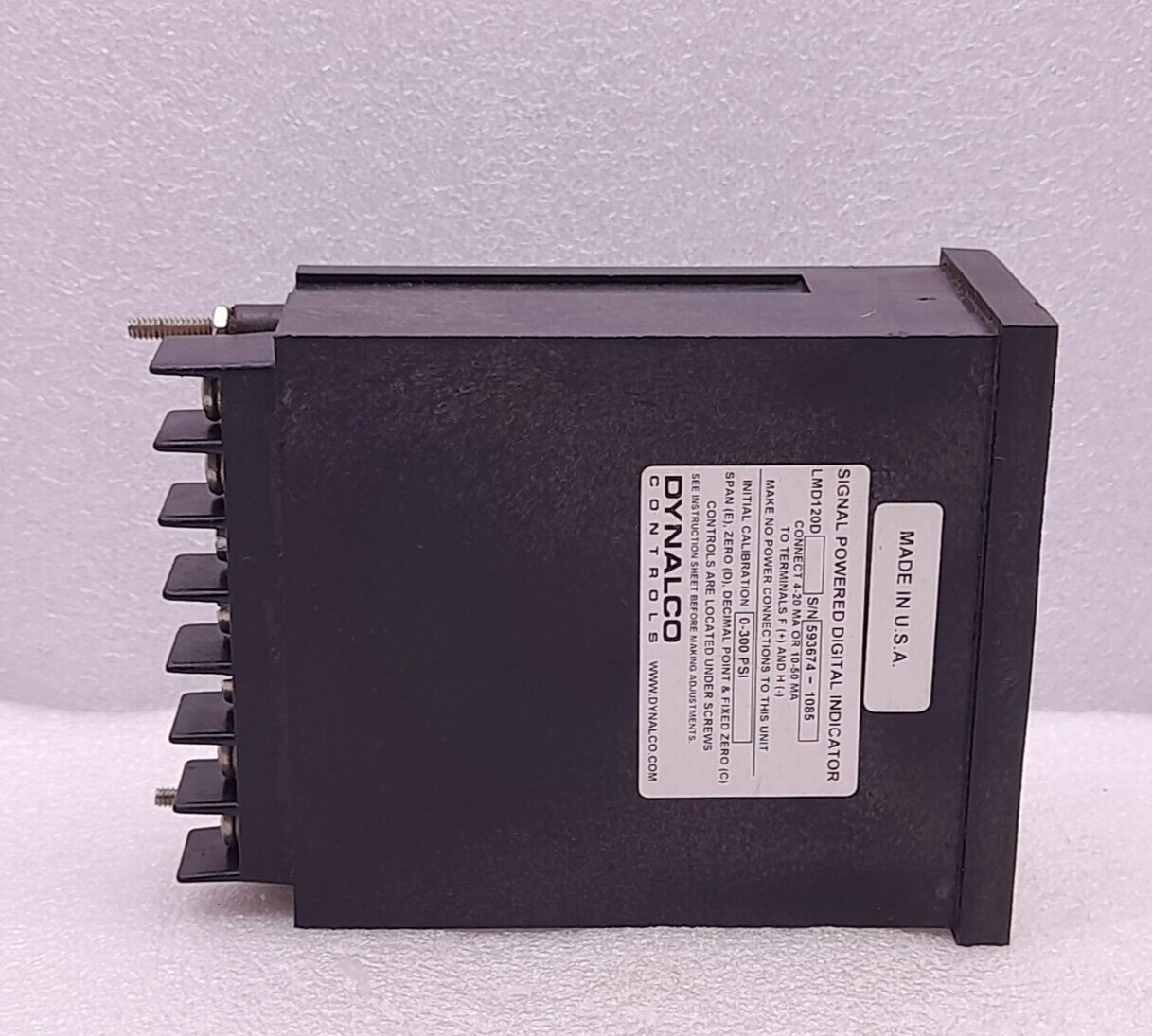 Dynalco LMD120D Loop Signal Powered Digital Indicator LMD-120 Connect 4-20mA Or