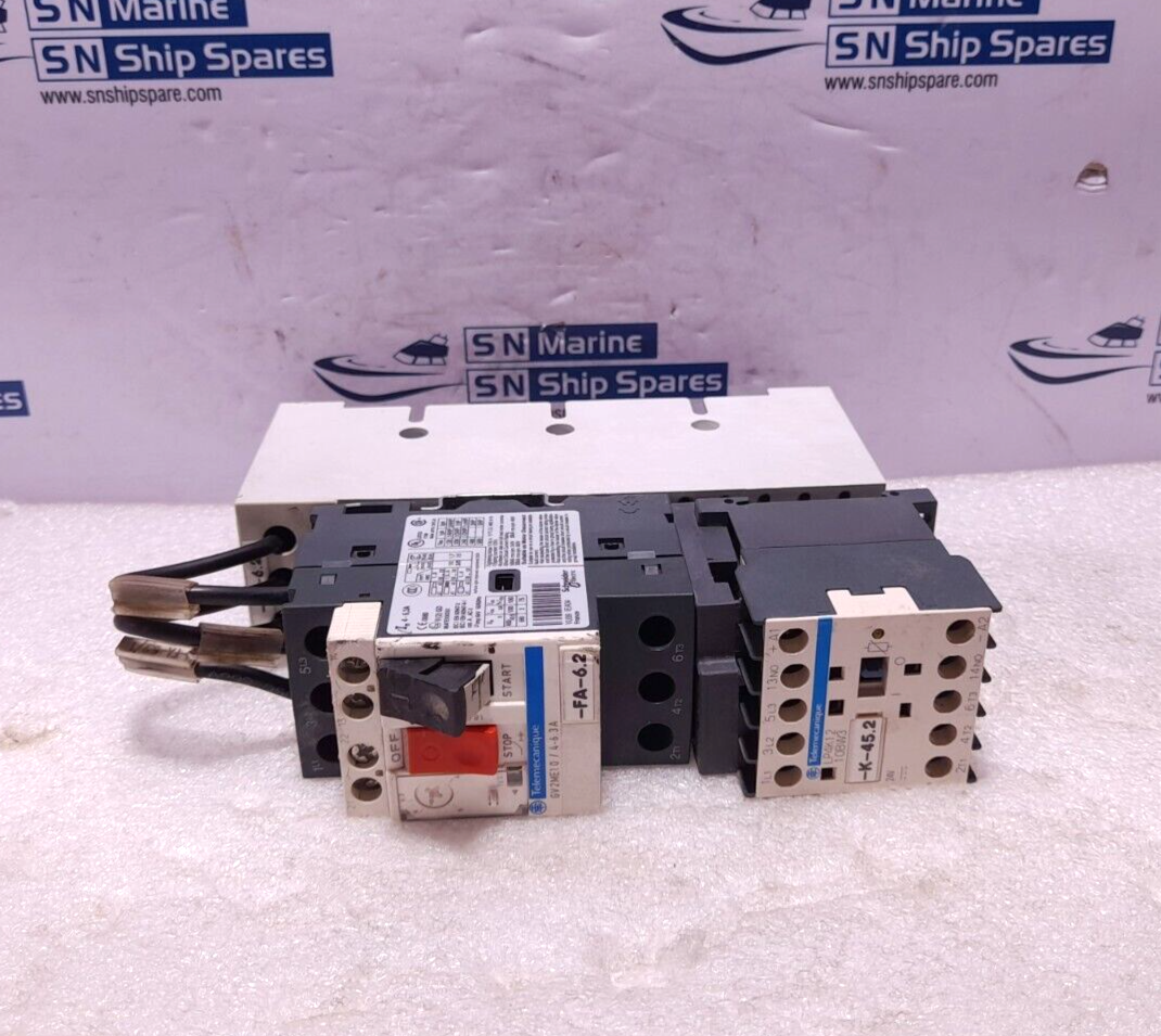 Telemecanique GV2ME10/4-6.3A Circuit Breaker With LP4K12 10BW3 Contactor 24VDC