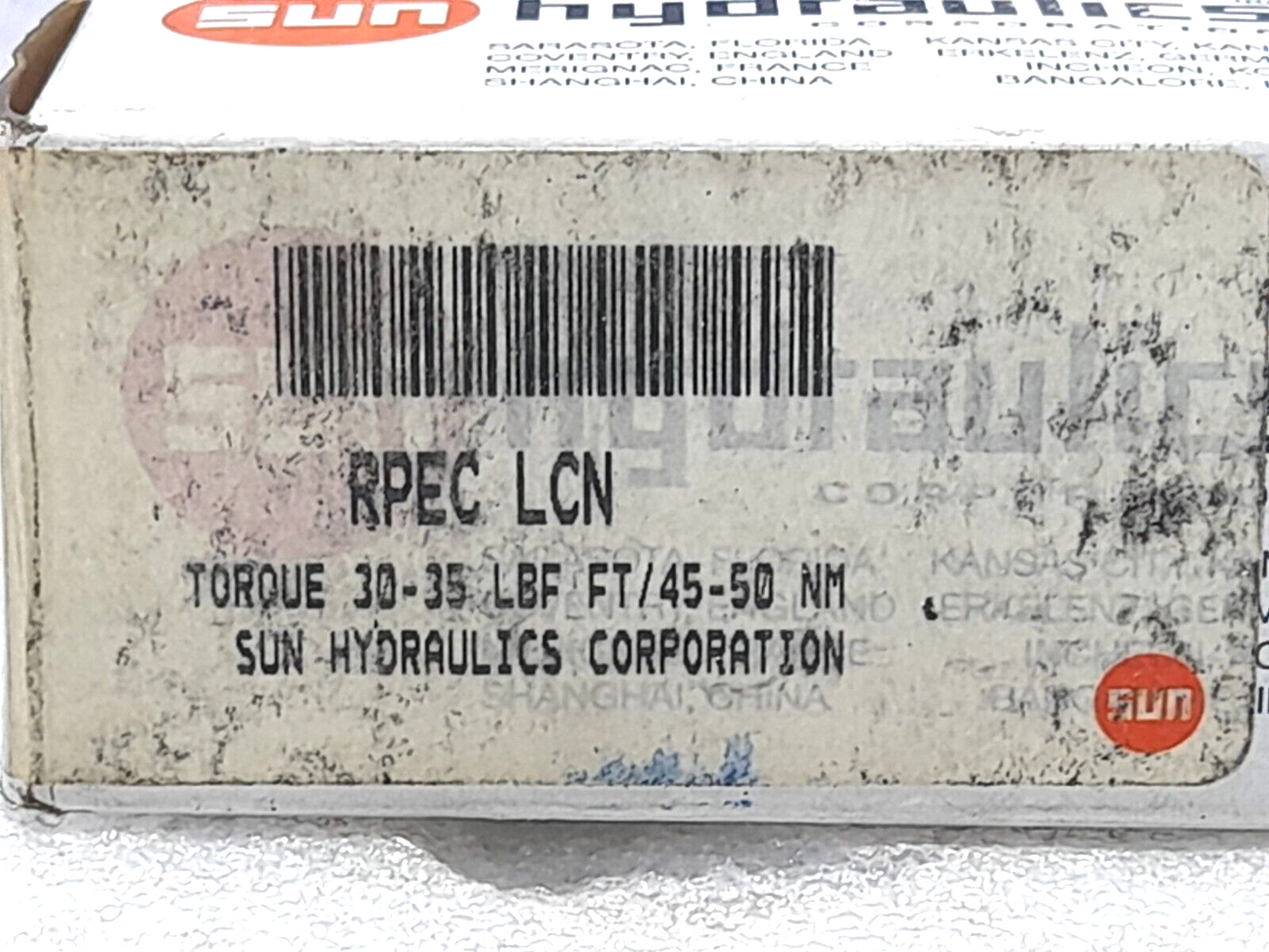 Sun Hydraulics RPEC-LCN Pilot Operated Balanced Cartridge Valve
