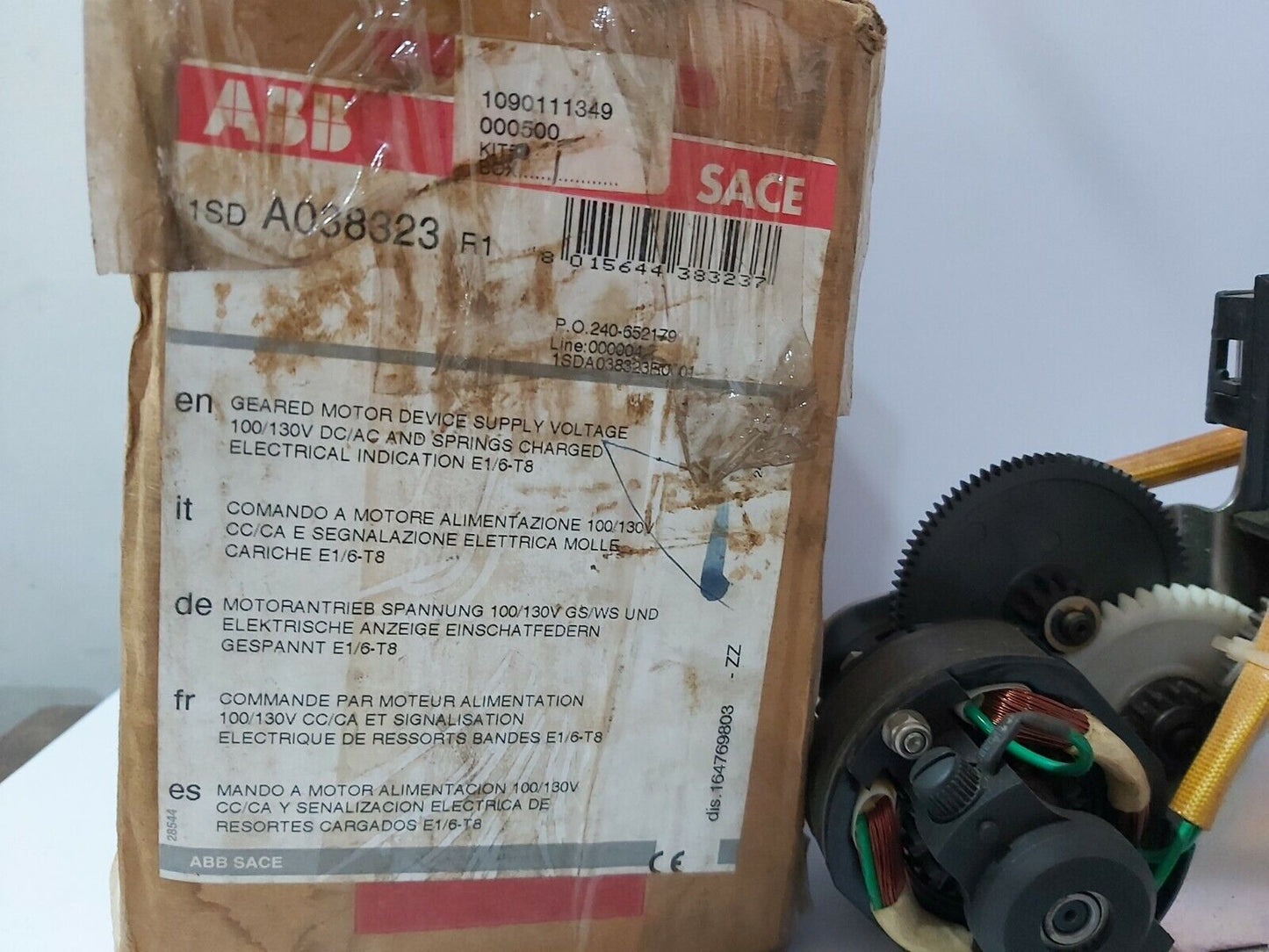ABB SACE 1SDA03832R1 GEARED MOTOR DEVICE SUPPLY VOLTAGE 100/130V