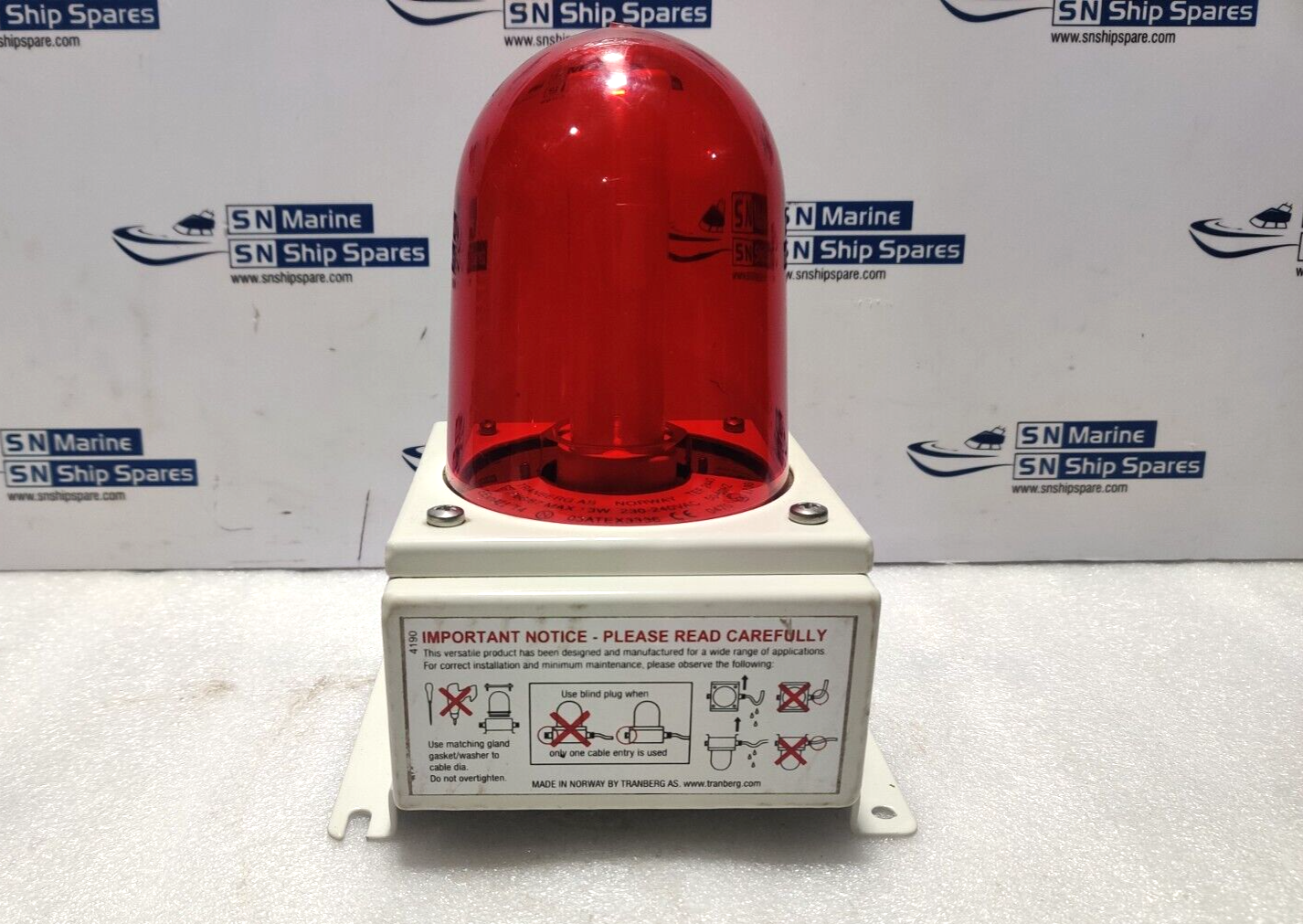 Tranberg 244002 TEF 2240 Luminaire Red 3x13W Tube G24 230VAC 50/60Hz