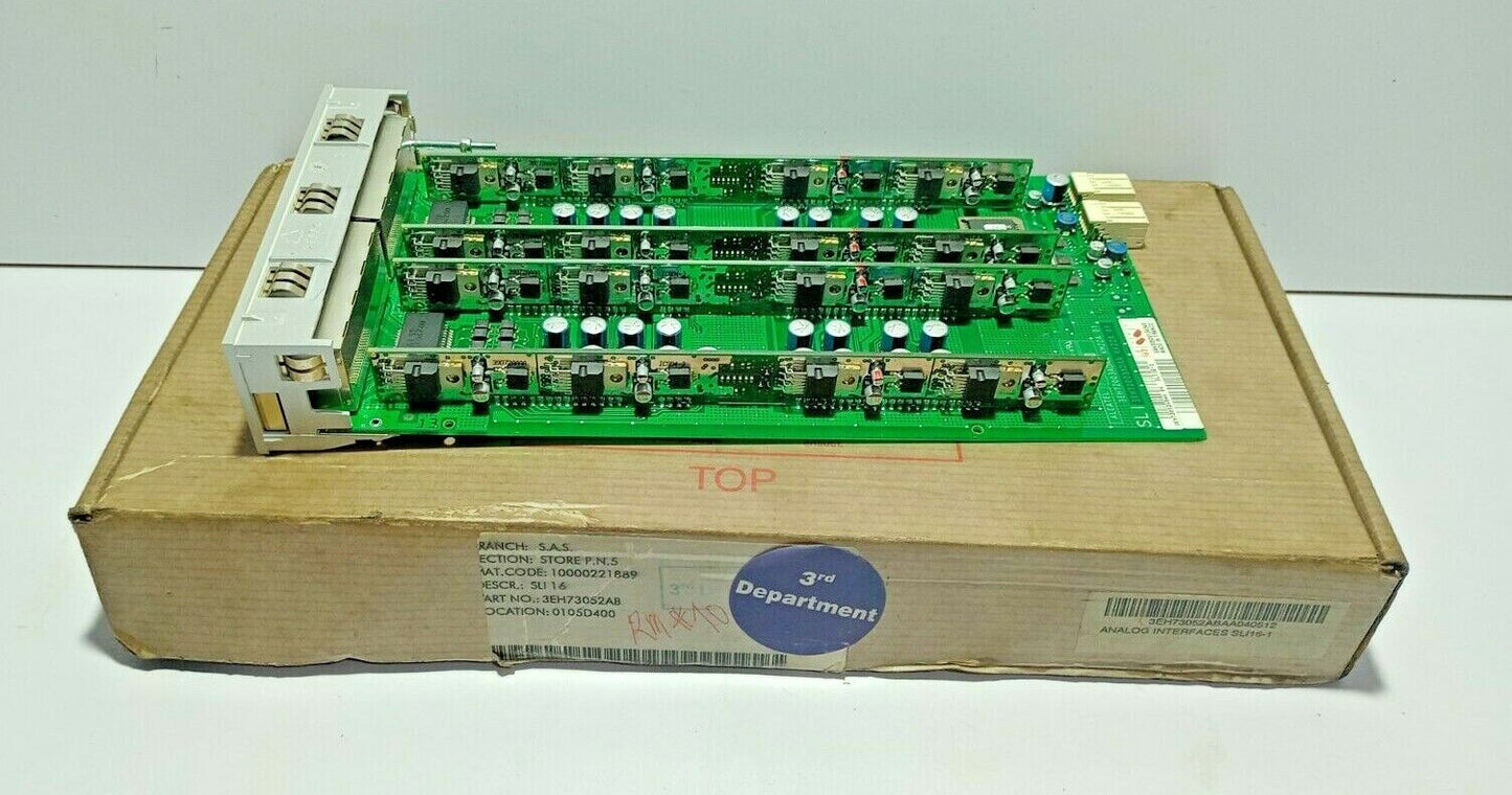 Alcatel 3EH73052ABAA040512 Analog Interface SLI 16-1 3EH73052ABAA 3EH73052AB