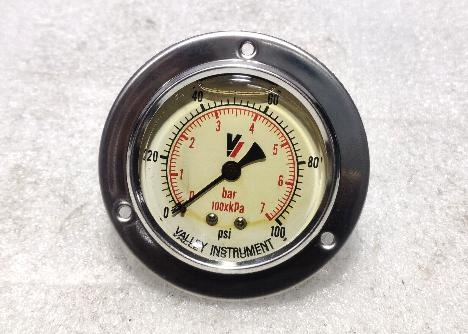 Valley Instruments 2340GXB100 Liquid Filled Pressure Gauge 0-100Psi 0-7 Bar