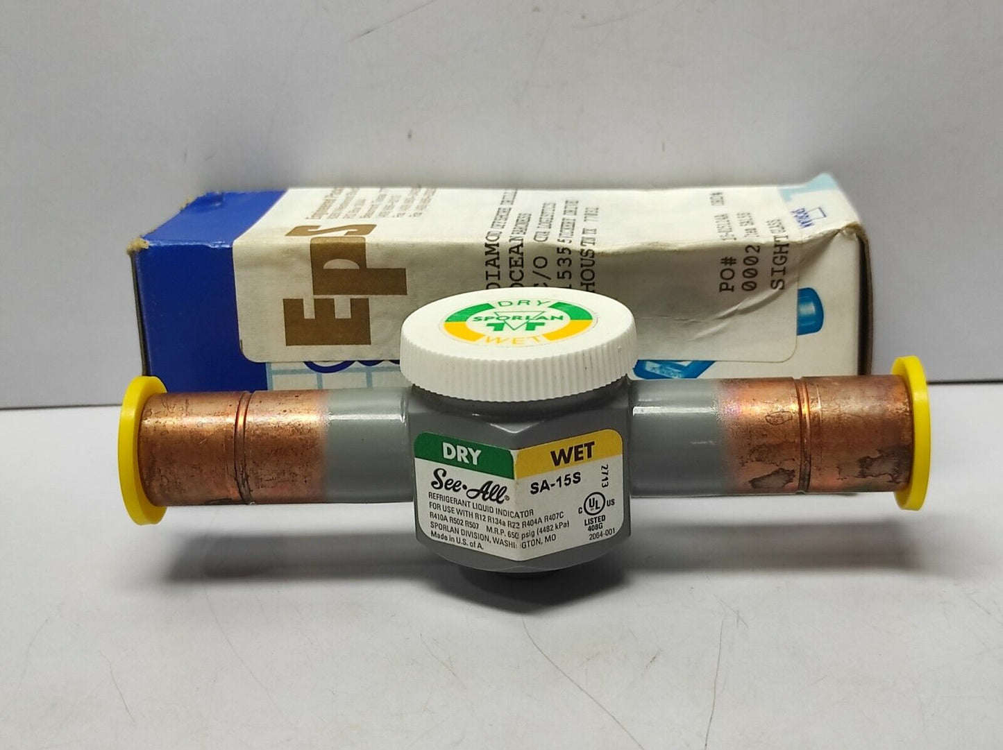 Sporlan See-All SA-15S Moisture & Liquid Indicator 5/8 ODF Solder M.R.P.650psig