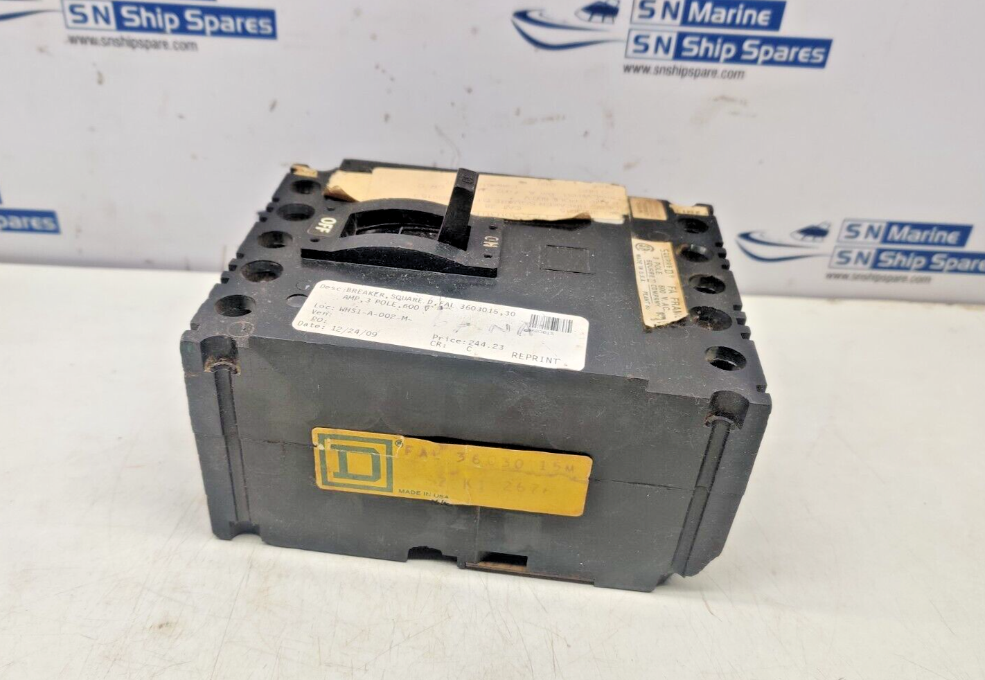 Square D 3603015N Circuit Breaker 3Pole 600VAC 30AMP