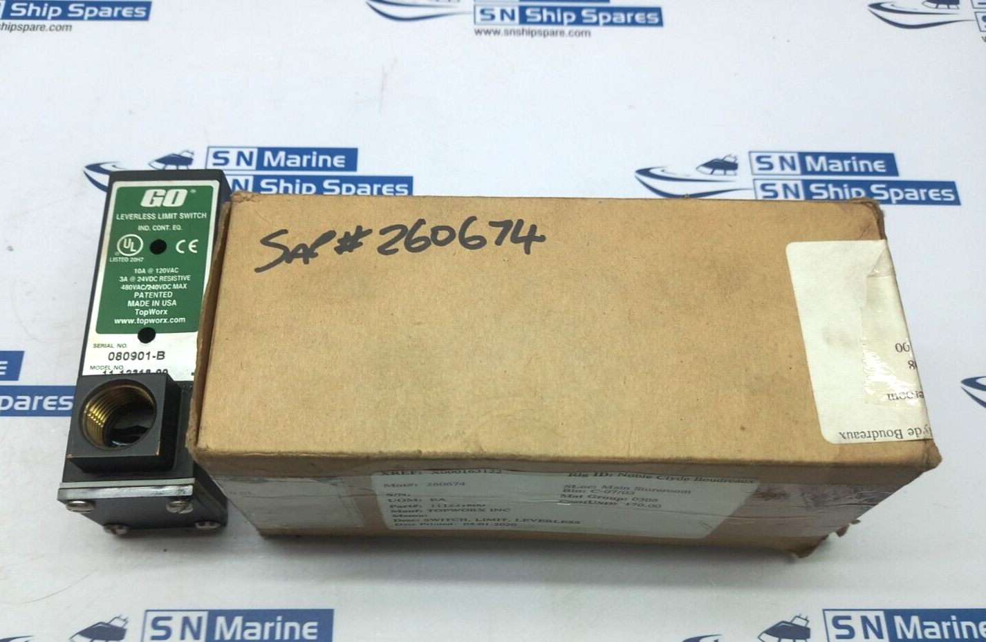 Topworx 11-12318-00 Leverless Limit Switch 120Vac 10A 24Vdc 3A