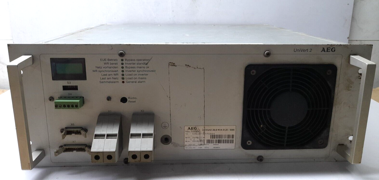 AEG UniVert 2 Inverter UniVert2 26,6 KVA EUE / SBS E230E230/116/3-VFp26,6-8