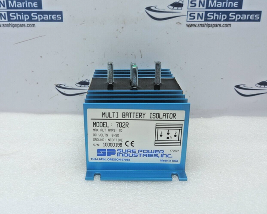 Super Power Model: 702R Multi Battery Isolator Max Alt Amps: 70 DC Volt: 6-50