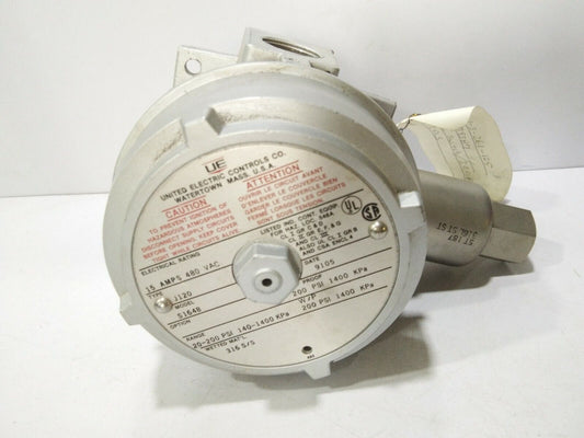 UNITED ELECTRIC J120S146B TYPE:J120 MODEL:S146B PRESSURE SWITCH 