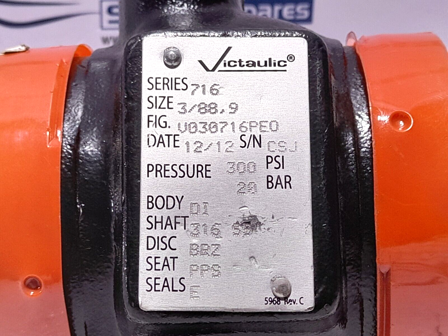 Victaulic V030716PE0 Check Valve Series 716 Size 3_88.9 300 PSI 20 Bar