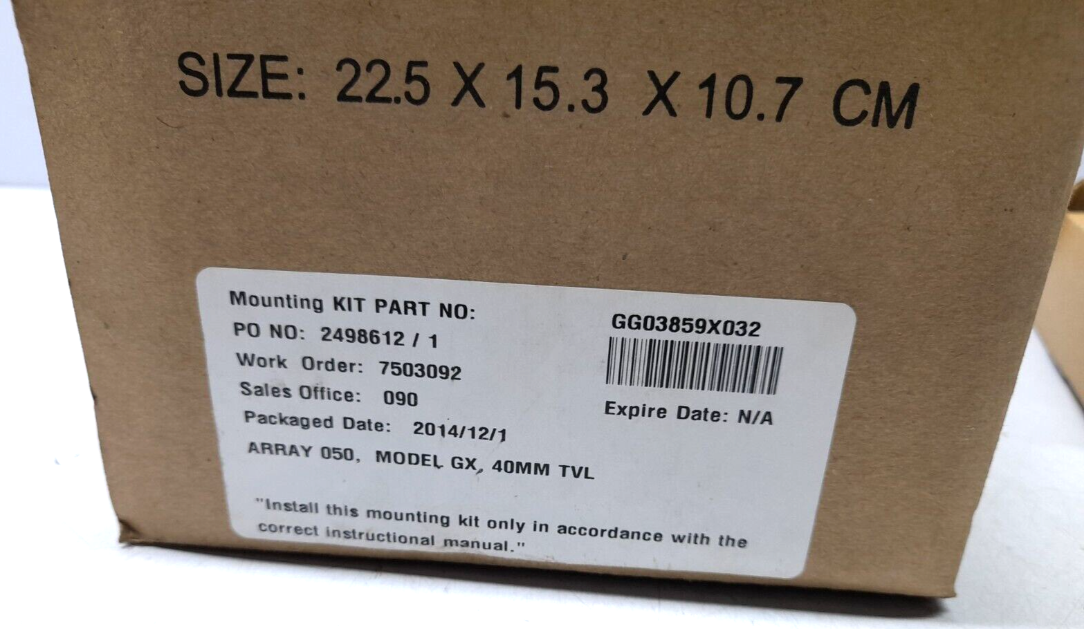 Fisher Controls International MTG-225-694342 Positioner Mounting Kit GG03859X032