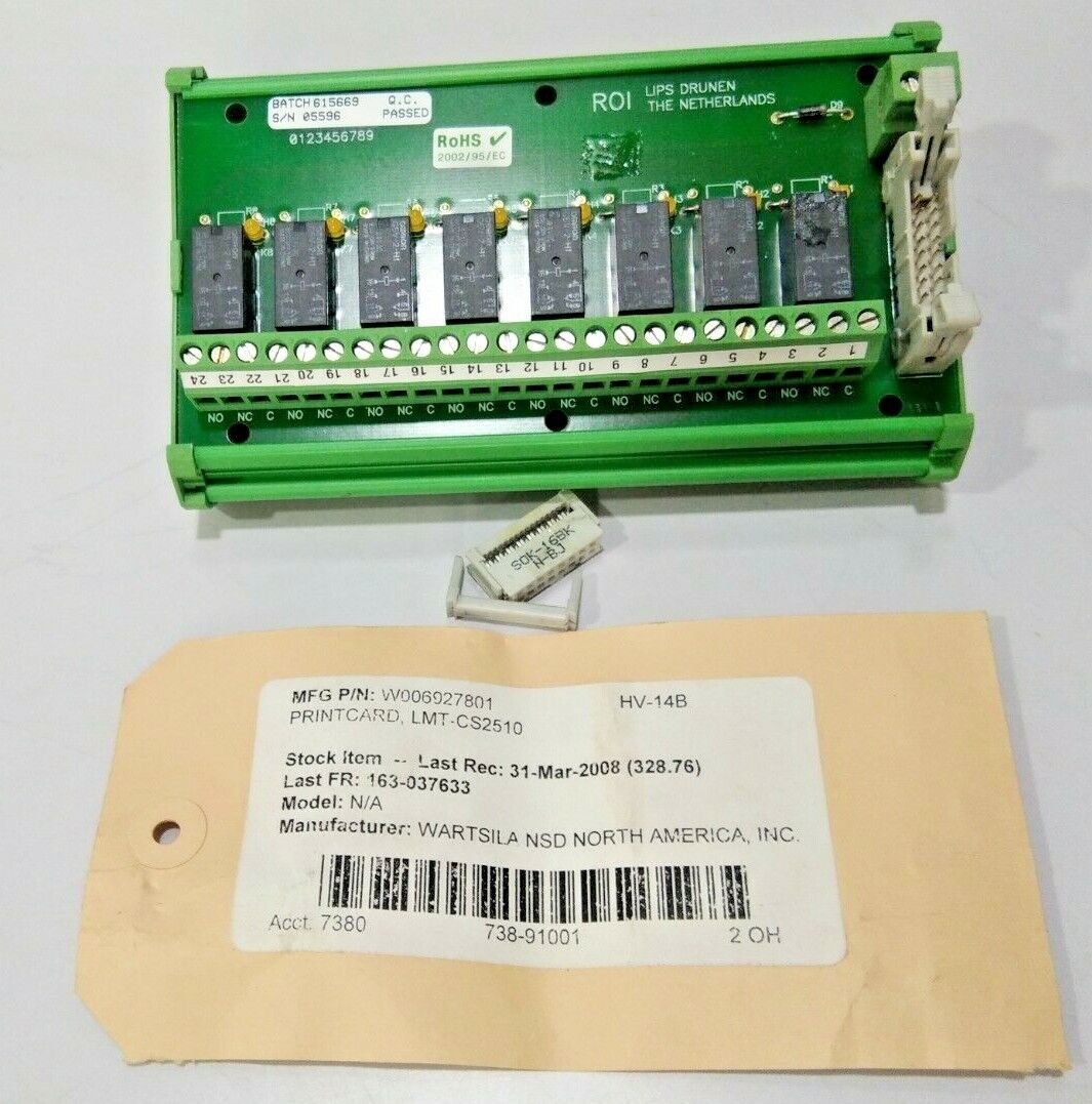 WARTSILA W006927801 PRINTCARD LMT-CS2510 LMT-CS LMT-CS2510/T08400-1 ROI LIPS
