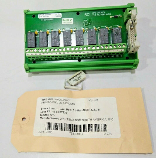 WARTSILA W006927801 PRINTCARD LMT-CS2510 LMT-CS LMT-CS2510/T08400-1 ROI LIPS
