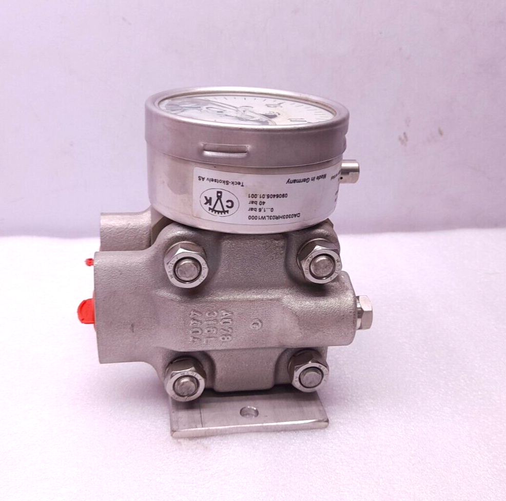 Teck Skotselv DA0303HR03LW1000 Differential Pressure Gauge Range 0…1.6 Bar Pmax