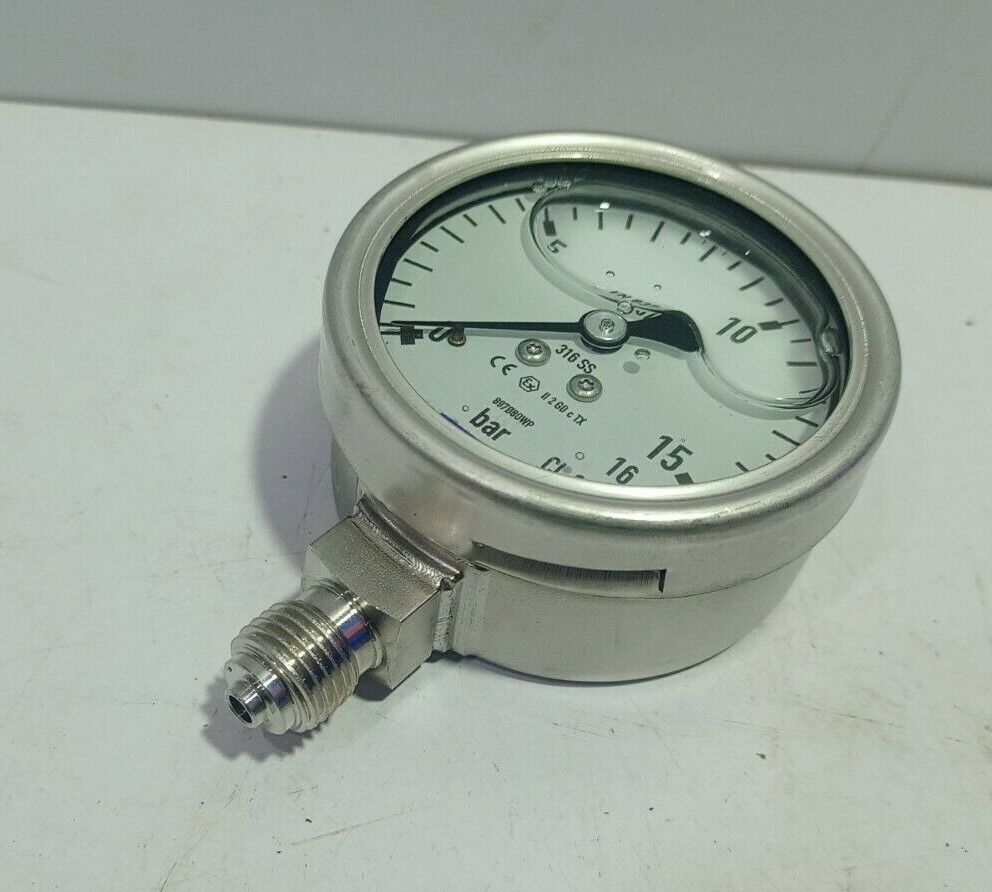 Wika 233.50.63 Pressure Gauge 0-16 Bar 897080WP 316SS