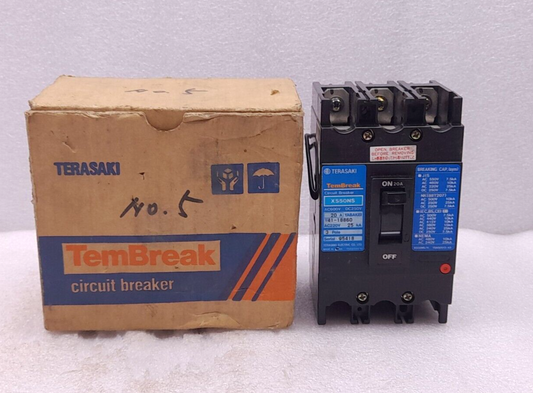 Terasaki XS50NS Circuit Breaker 3P 600Vac 250Vdc 20A