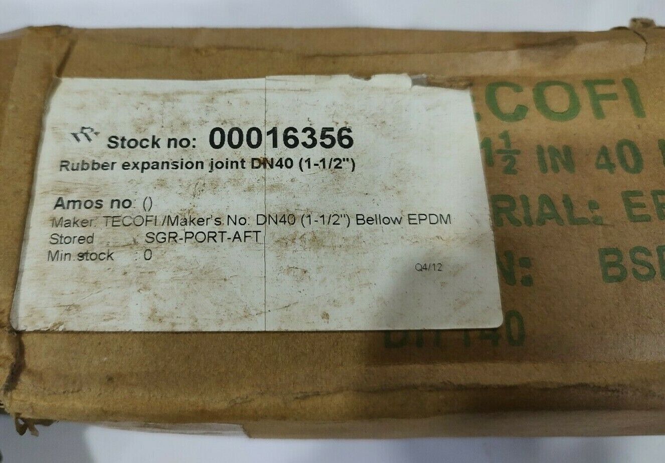 Tecofi DN40(1-1/2”) Bellow EPDM Rubbe Expansion Joint DN40