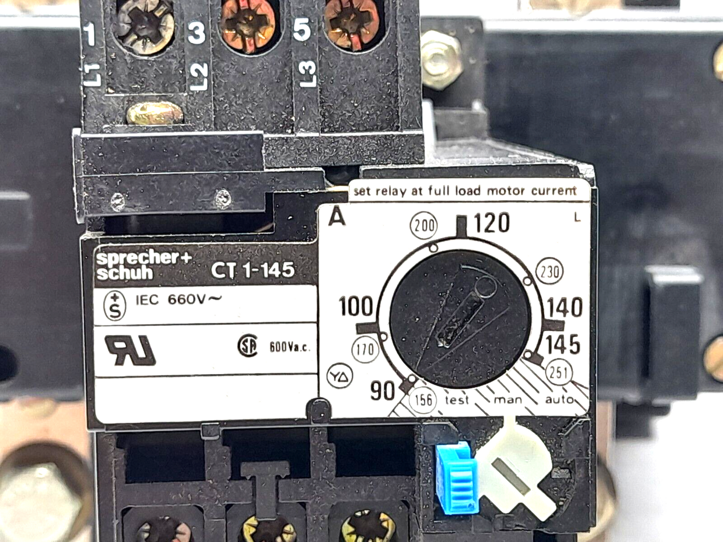 Sprecher Schuh CT 1-145 Thermal Overload Relay 90-145A