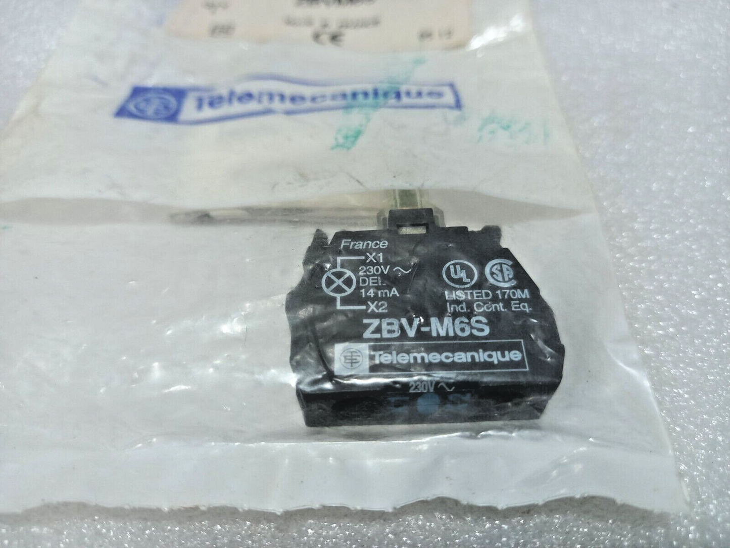 Telemecanique ZBVM6S Push Button Light Module 230V ZBV-M6S 4PCs In Lot