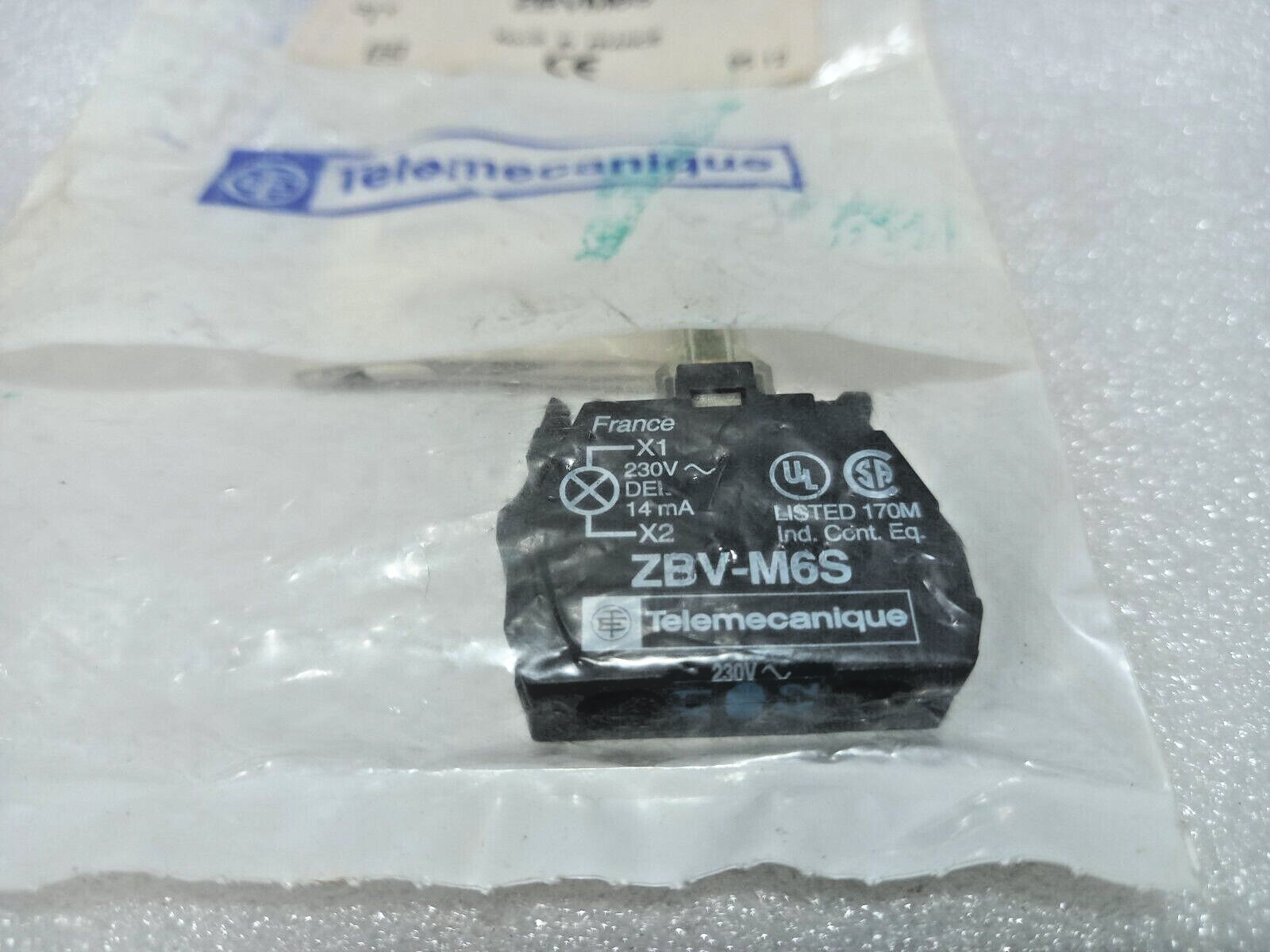 Telemecanique ZBVM6S Push Button Light Module 230V ZBV-M6S 4PCs In Lot