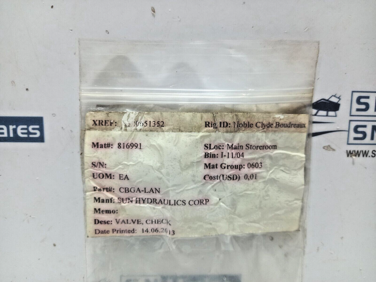 Sun Hydraulics CBGA-LAN Hydraulics Cartridge Valve 0GF7