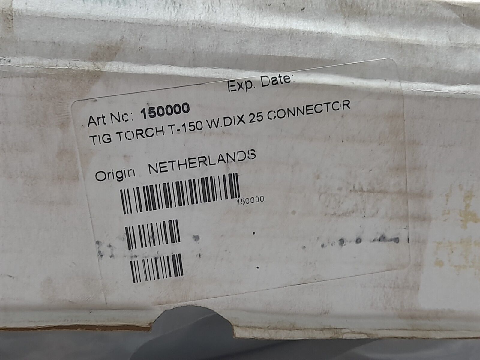 Unitor 4CE-17V-12-UN 10-25 c/w Spare Part Kit 5001402 Tig Torch T-150 Complete