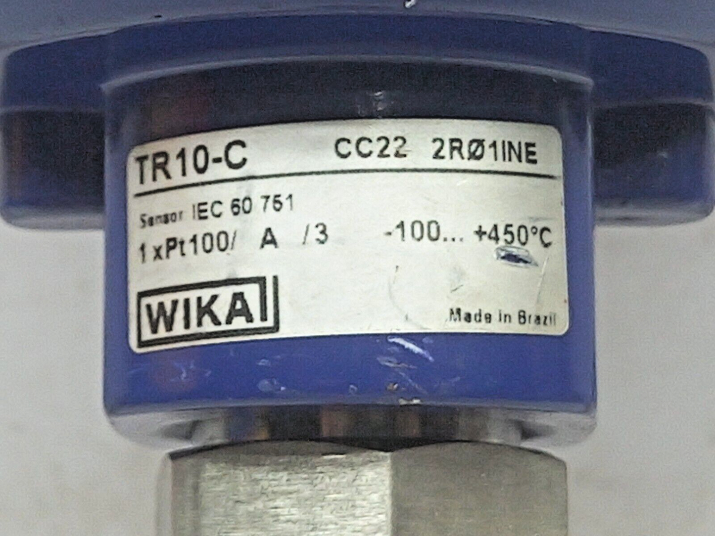 Wika TR-10C Temperature Sensor 1xPt100/A/3 -100...+450 C