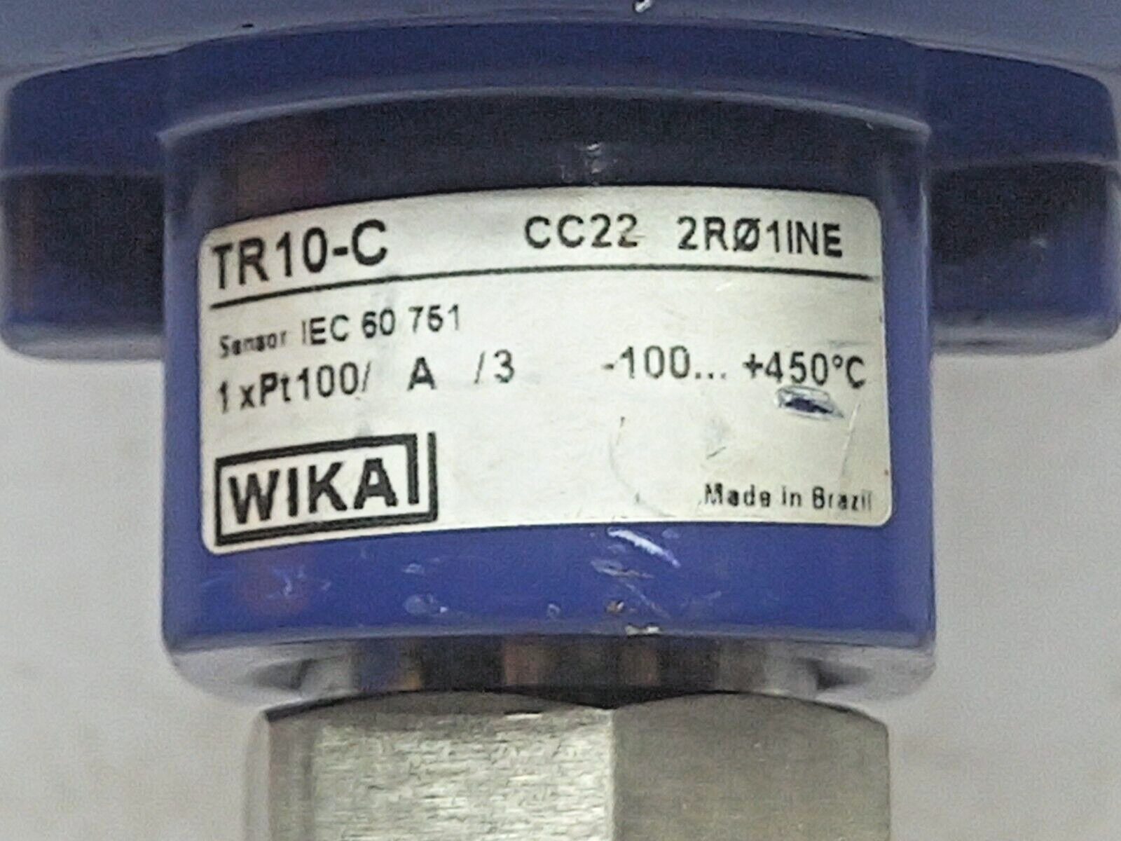 Wika TR-10C Temperature Sensor 1xPt100/A/3 -100...+450 C