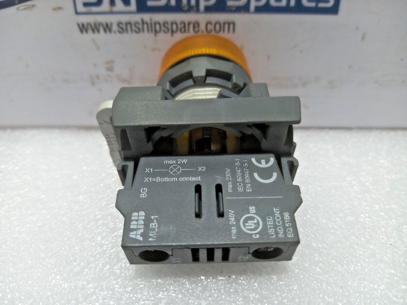 ABB MLB-1 Yellow Indicator Pilot Light Oil States 5605972103Y