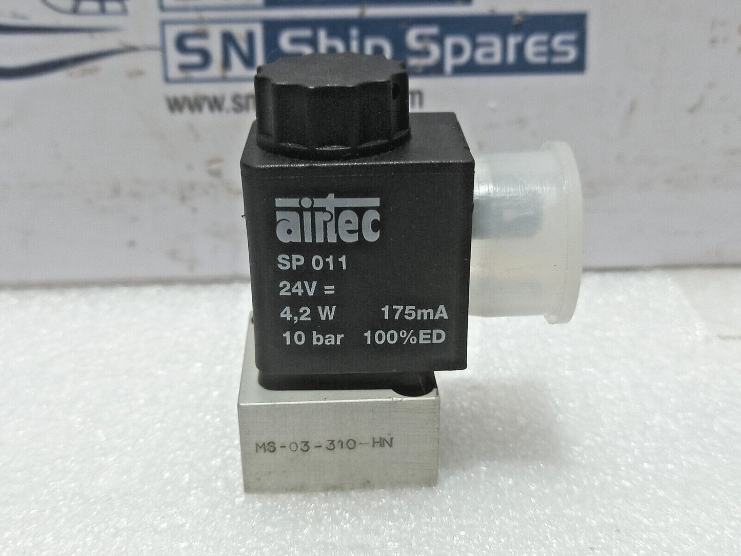Airtec SP 011 Solenoid Valve Coil With MS-03-310-HN 24V, 4.2W 175mA 10Bar