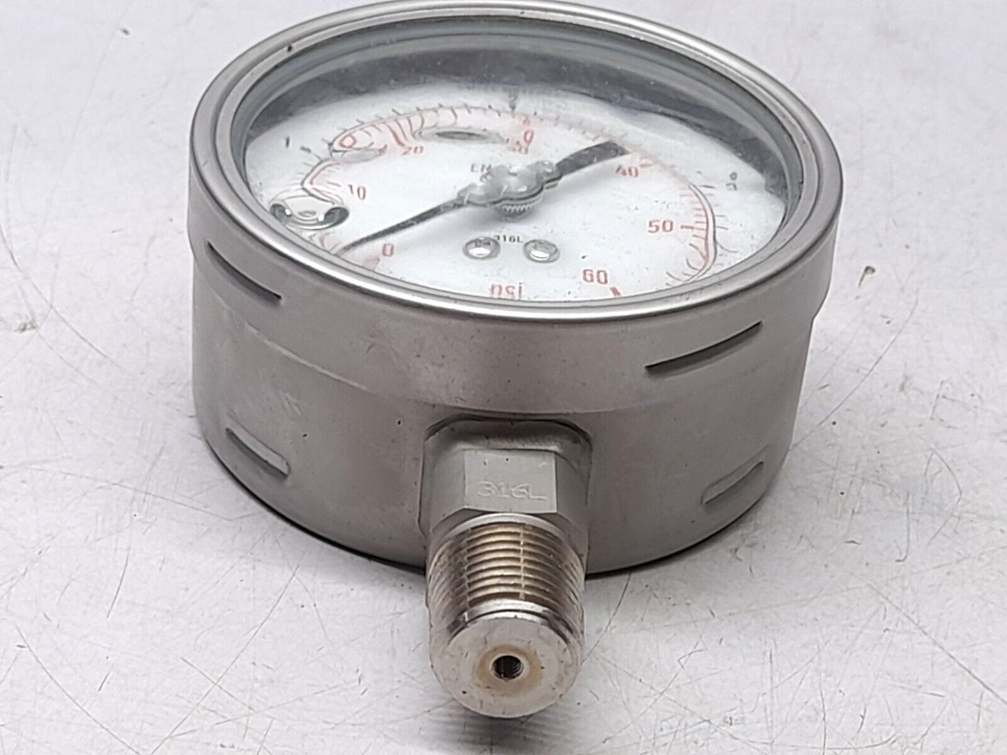 Wika 9050213 Pressure Gauge 232.50.100 ½ NPT 0-4 Bar 0-60 PSI (1 )