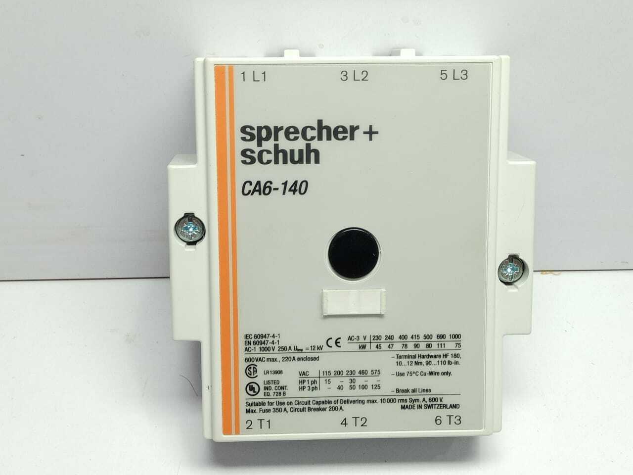 Sprecher Schuh CA6-A140 Arc Chute F/CA6-140S-11-480 Contactor