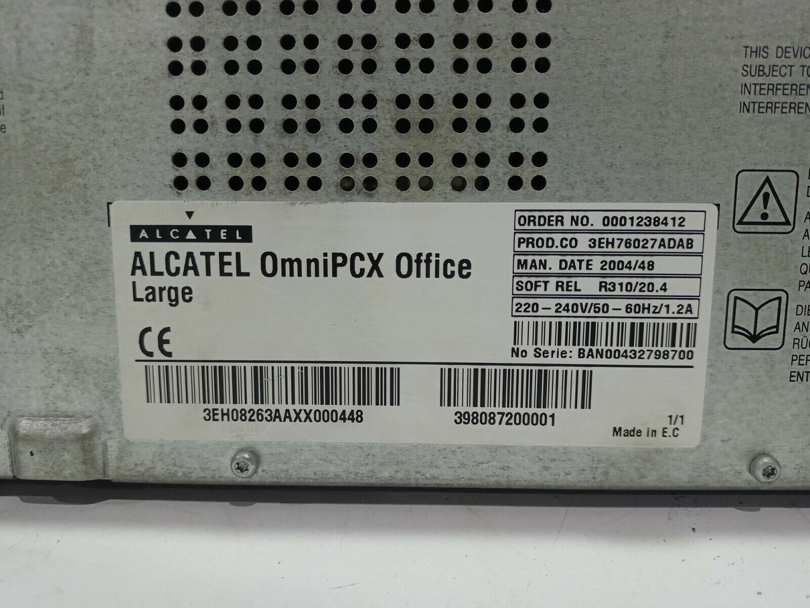 Alcatel 3EH08263AAXX000448 Alcatel OmniPCX Office Large 398087200001