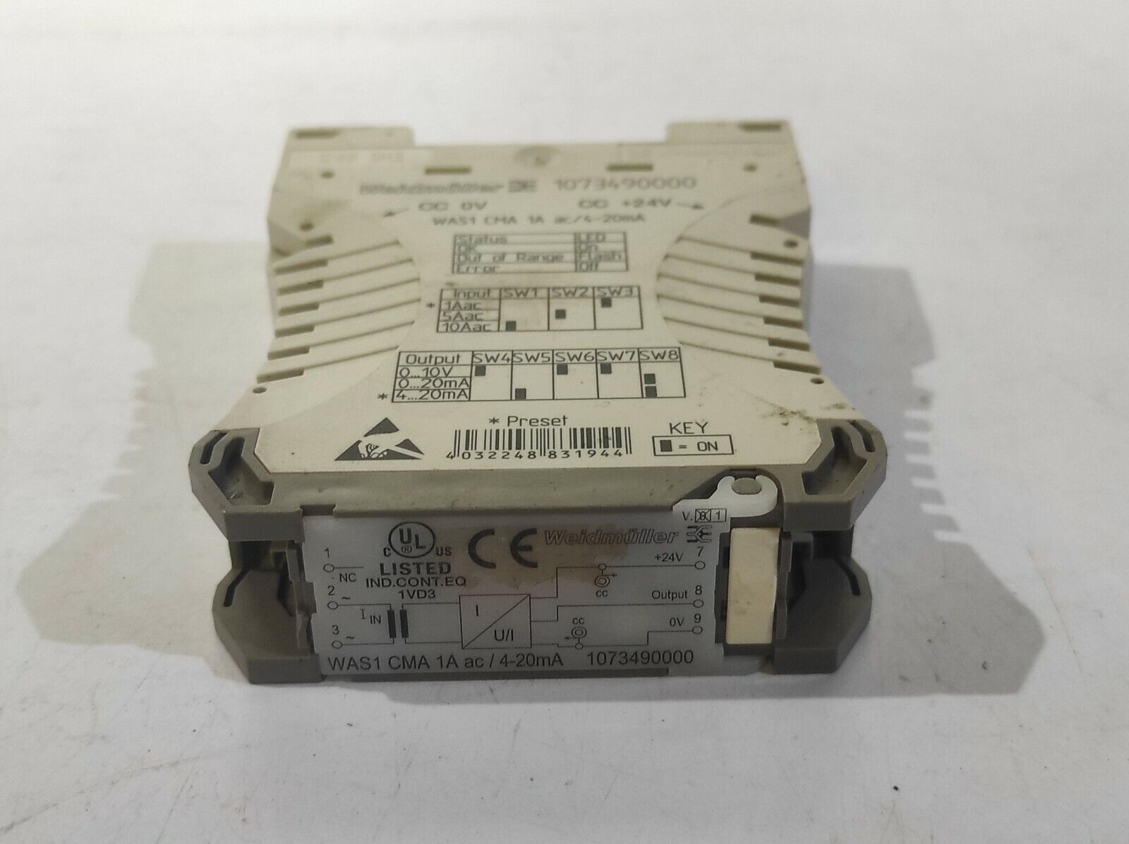 Weidmuller 1073490000 WAS1 CMA 1A ac/4-20mA Power Control Module