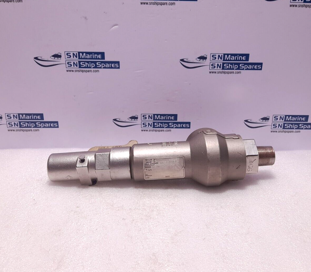 Taylor 8250 Relief Valve 825D2241531 Range 41-100 T-8250-1 Inlet ¾” Outlet 1” Se